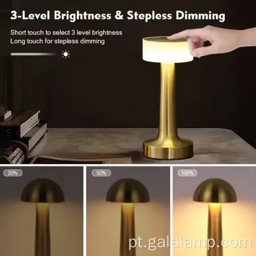 Lâmpada de mesa de ferro forjado elegante